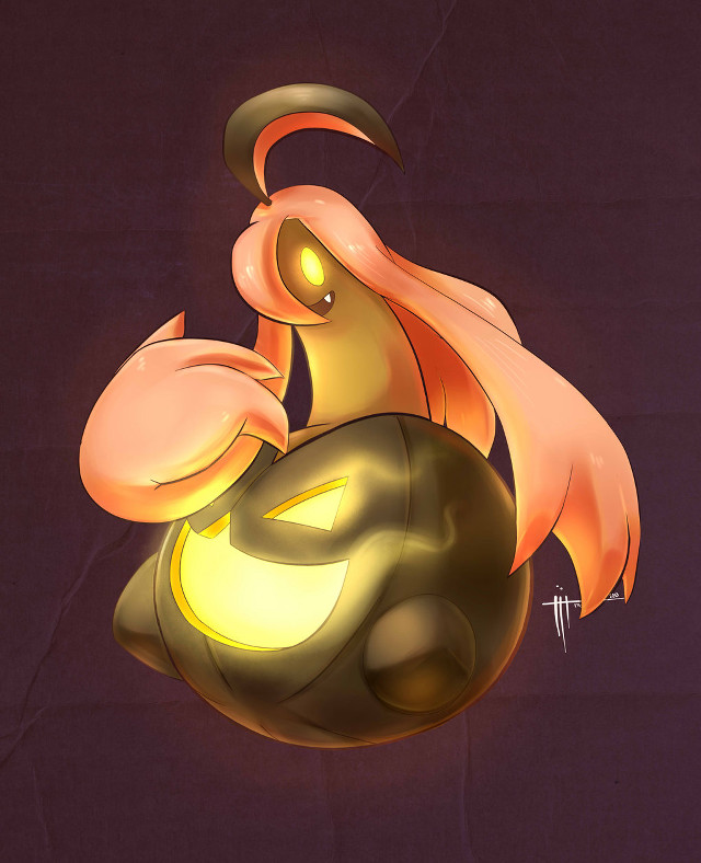 Cartoon character glowing pumpkin halloween free wallpaper - medium preview image