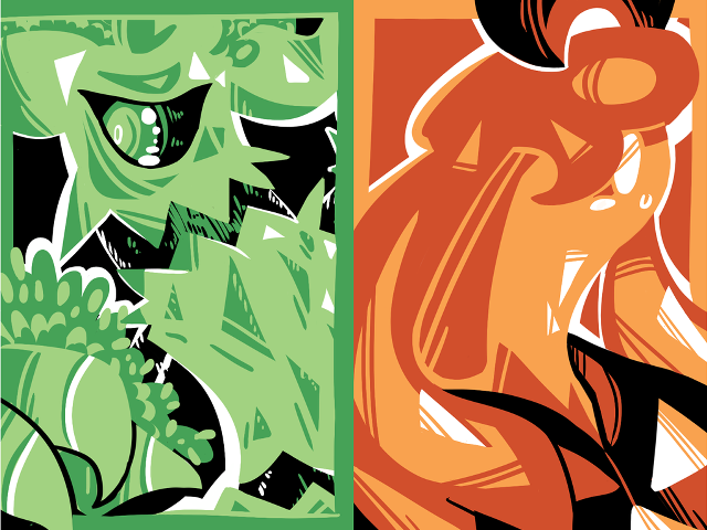 Abstract plants animals series color free wallpaper - medium preview image