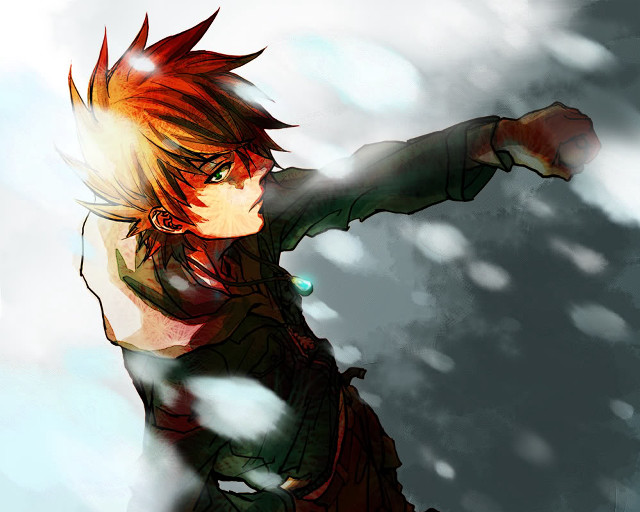 Man sword sky clouds snow free wallpaper - medium preview image