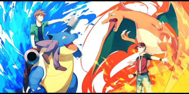 Man woman dragon painting gun free wallpaper - medium preview image