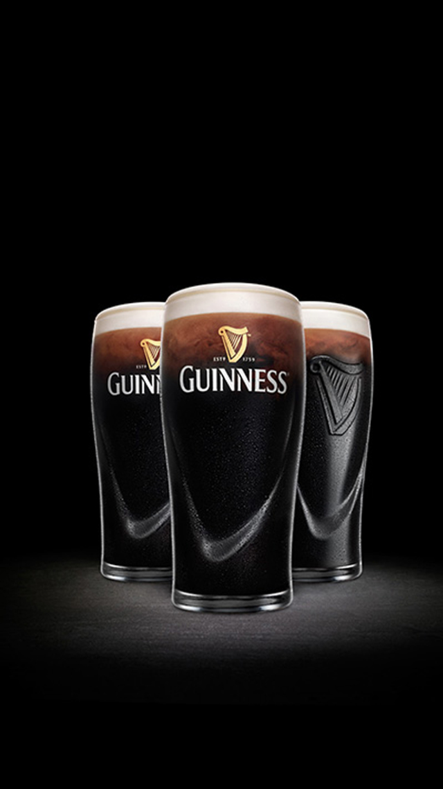 Guinness glasses black background white free wallpaper - medium preview image