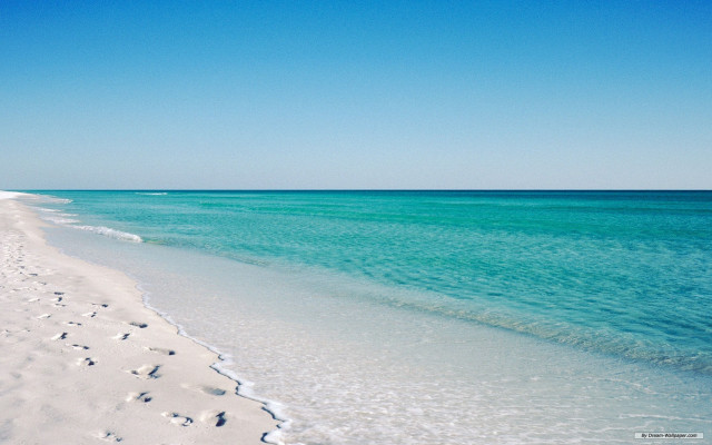 Beach clear blue sky white free wallpaper - medium preview image