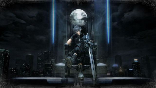 Man sword helmet city street free wallpaper - medium preview image