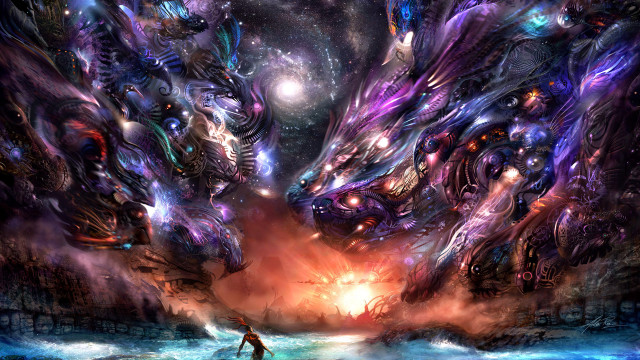 Man standing in front of free wallpaper - medium preview image