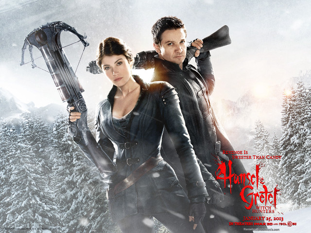 Man woman holding guns snowy free wallpaper - medium preview image