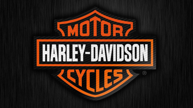 Harley davidson logo black orange free wallpaper - medium preview image