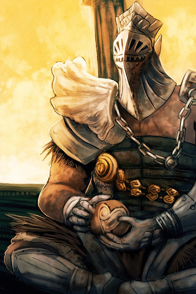 Man costume sitting sword chain free wallpaper - medium preview image