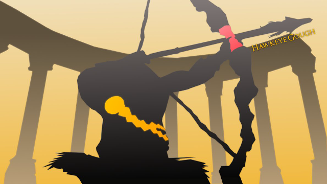 Silhouette man bow arrow hand free wallpaper - medium preview image