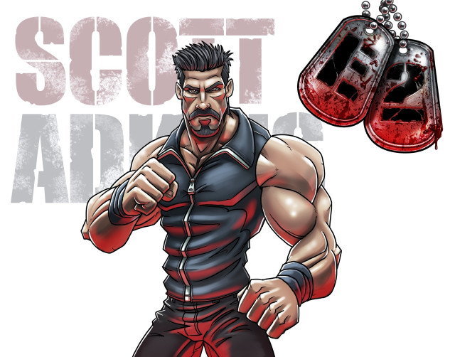 Man red boxing gloves shoulder free wallpaper - medium preview image
