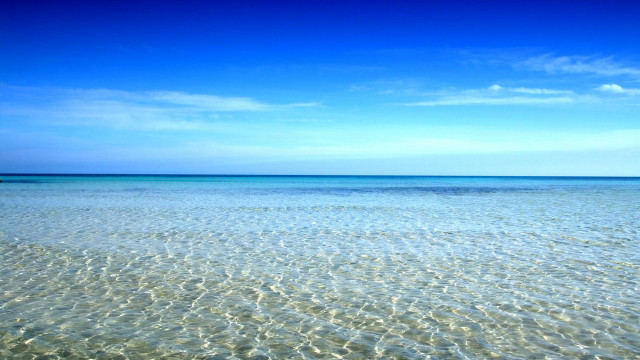 Beach clear blue sky boat free wallpaper - medium preview image