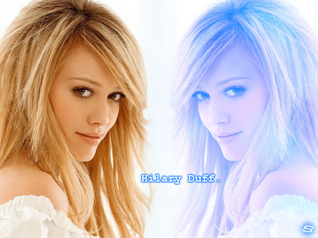 Beautiful blonde haired woman blue free wallpaper - medium preview image