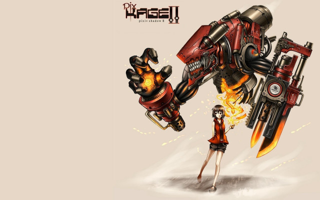 Woman giant robot fire hydrant free wallpaper - medium preview image
