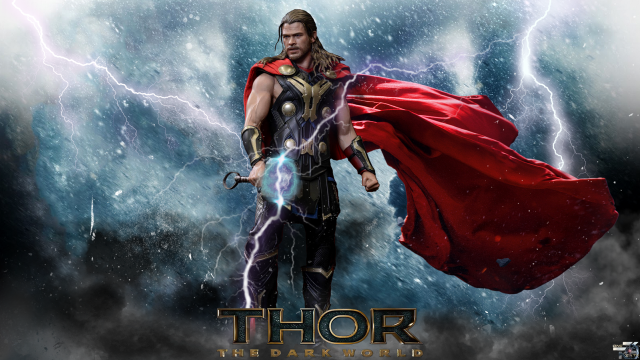 Thor costume man sword lightning free wallpaper - medium preview image