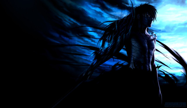 Man long hair dark sky free wallpaper - medium preview image