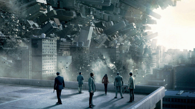 People roof city skyline explosion free wallpaper - medium preview image