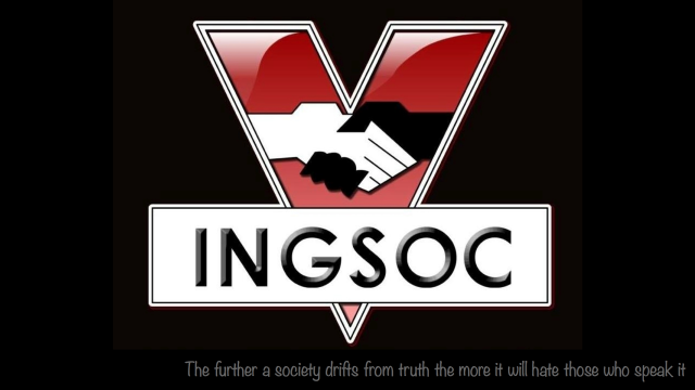 Black red logo ingsoc white free wallpaper - medium preview image
