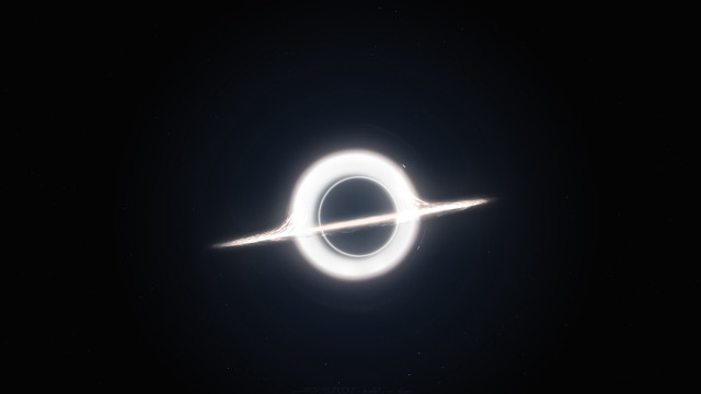 Black hole white ring space free wallpaper - medium preview image