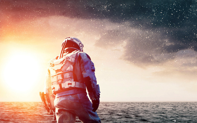 Man space suit boat ocean free wallpaper - medium preview image