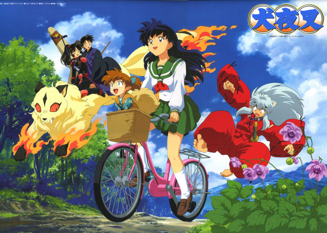 Girl bike anime characters fire free wallpaper - medium preview image