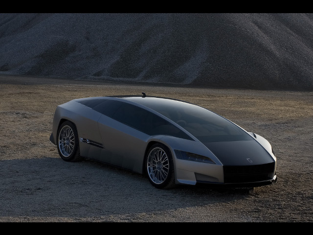 Car desert mountains gray sky free wallpaper - medium preview image
