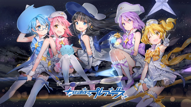 Anime girls hats stars heads free wallpaper - medium preview image