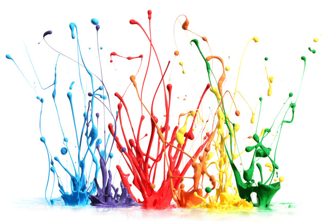 Paint splatter colors shapes group free wallpaper - medium preview image