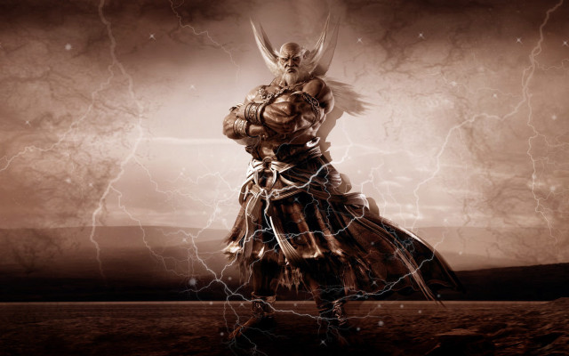 Man costume field lightning clouds free wallpaper - medium preview image
