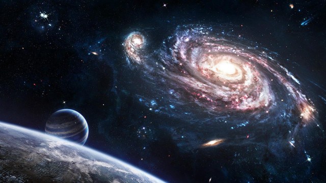 Earth large stars bright light free wallpaper - medium preview image