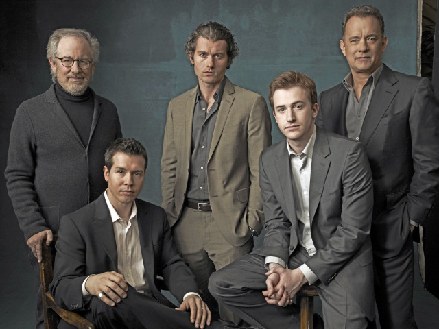 Men suits group photo studio free wallpaper - medium preview image
