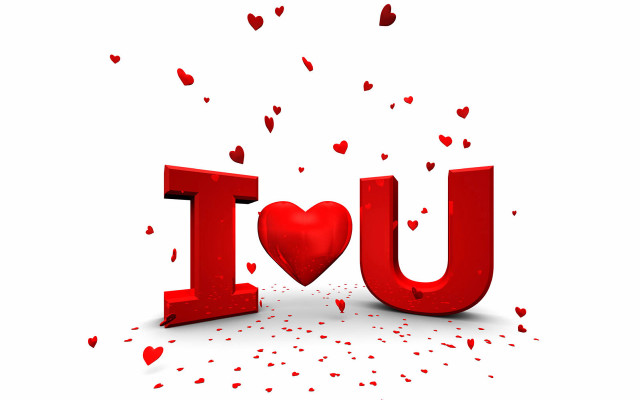 Red love letter heart scattered #2 free wallpaper - medium preview image