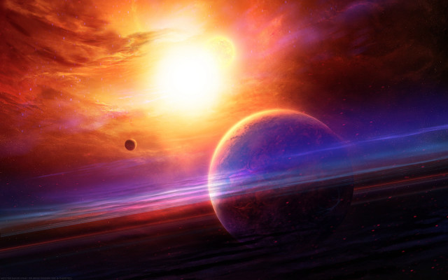 Space scene distant object foreground #8 free wallpaper - medium preview image