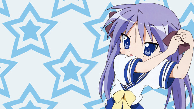 Anime girl purple hair baseball free wallpaper - medium preview image
