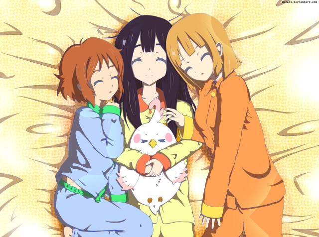 Three girls hugging smiling stuffed free wallpaper - medium preview image