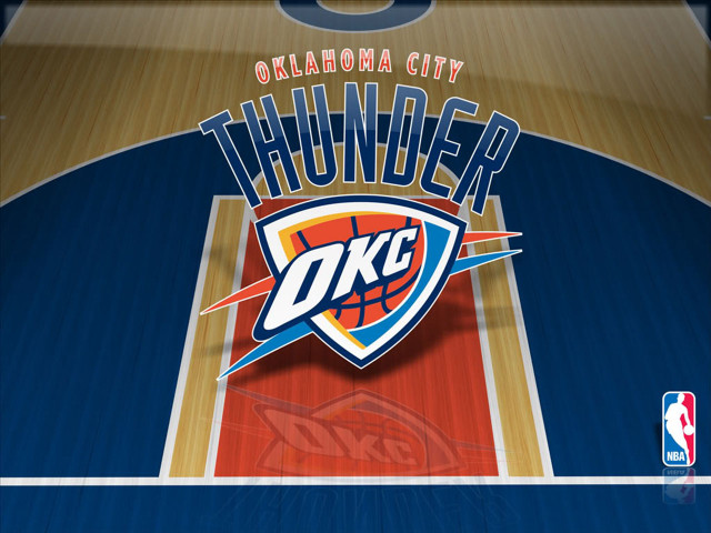 Oklahoma thunder logo basketball court free wallpaper - medium preview image
