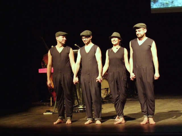 Men stage black outfits hats free wallpaper - medium preview image