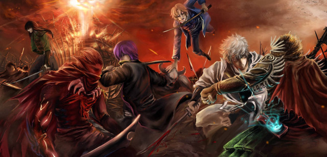 Battle swords group people action free wallpaper - medium preview image