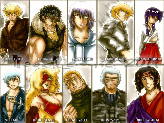 Anime characters expressions bunch different free wallpaper - medium preview image