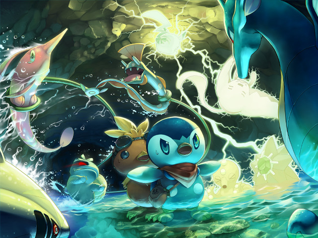 Pokemon cave shark dolphin man free wallpaper - medium preview image