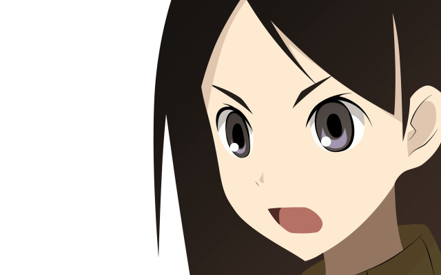Surprised woman green shirt black free wallpaper - medium preview image