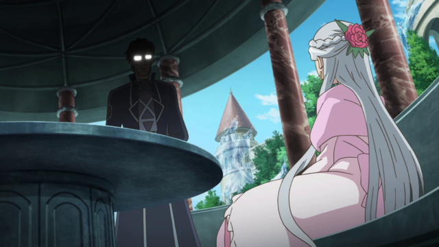 Man woman table flower castle free wallpaper - medium preview image