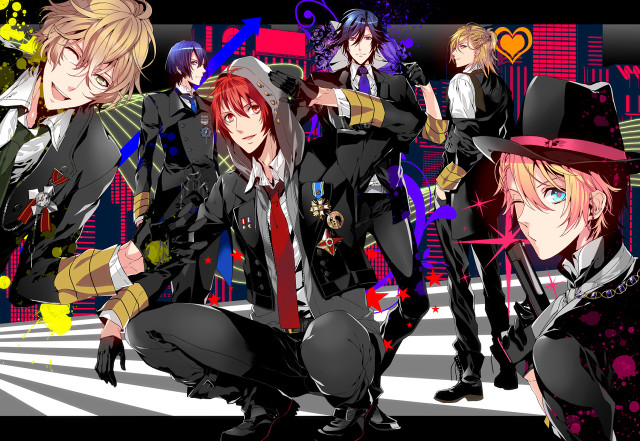 Anime characters black outfits city free wallpaper - medium preview image