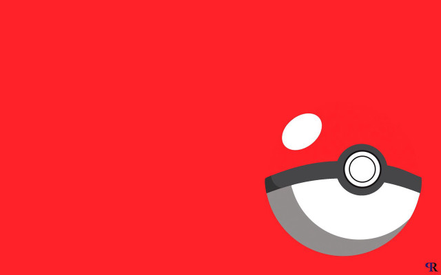 Red background black white pokeball free wallpaper - medium preview image