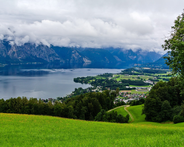 Scenic lake mountains cloudy sky #3 free wallpaper - medium preview image