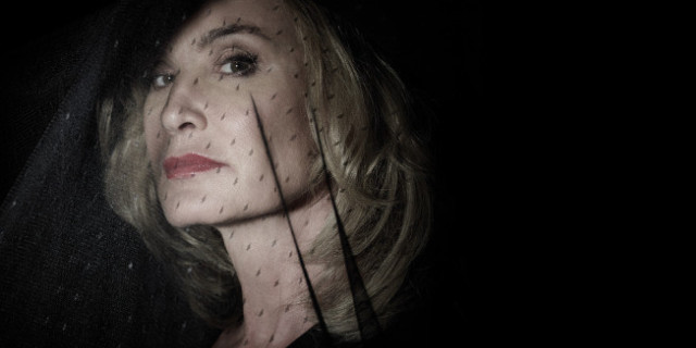 Woman veil window rain falling free wallpaper - medium preview image