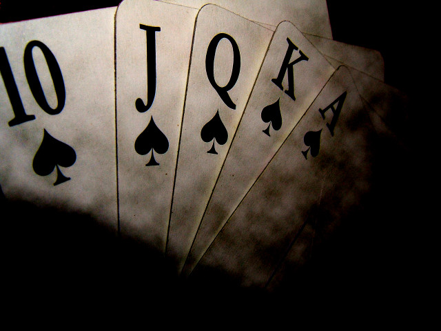 Cards shadow person illusion abstract free wallpaper - medium preview image