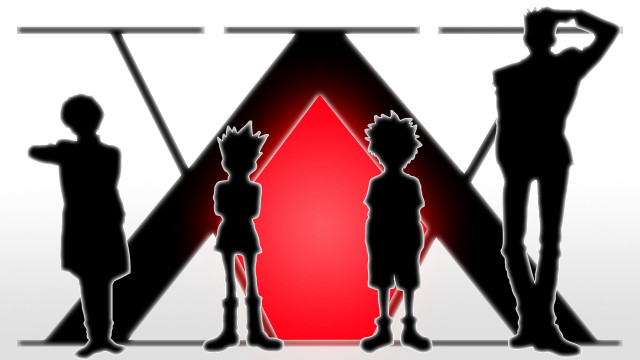 Group people red triangle black free wallpaper - medium preview image