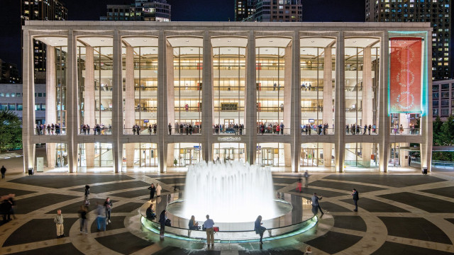 Large building fountain night people #3 free wallpaper - medium preview image