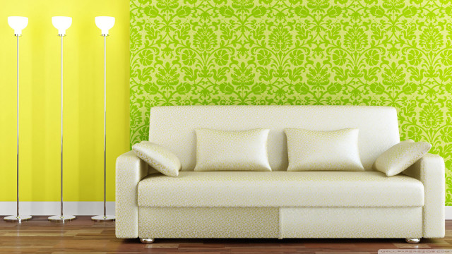 Couch green wall lamps white free wallpaper - medium preview image