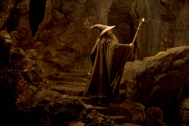 Wizard staff cave rocks light free wallpaper - medium preview image