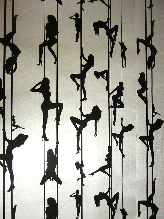 Climbing giantess silhouette bird feathers free wallpaper - medium preview image